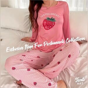 Strawberry Print PJ Set Size XL